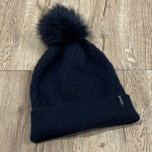 Athleta Black Knit Pom-Pom Hat